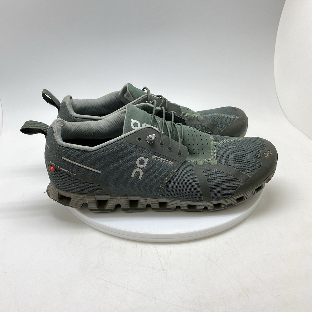 On Cloud 5 Waterproof Sneakers Mens 10 Green Running Athletic Shoes